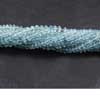 Natural Aquamarine Faceted Roundel Beads Strand Length 7 Inches and Size 3mm to 5mm approx. 